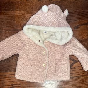 Baby Gap sherpa lined sweater 6-12m